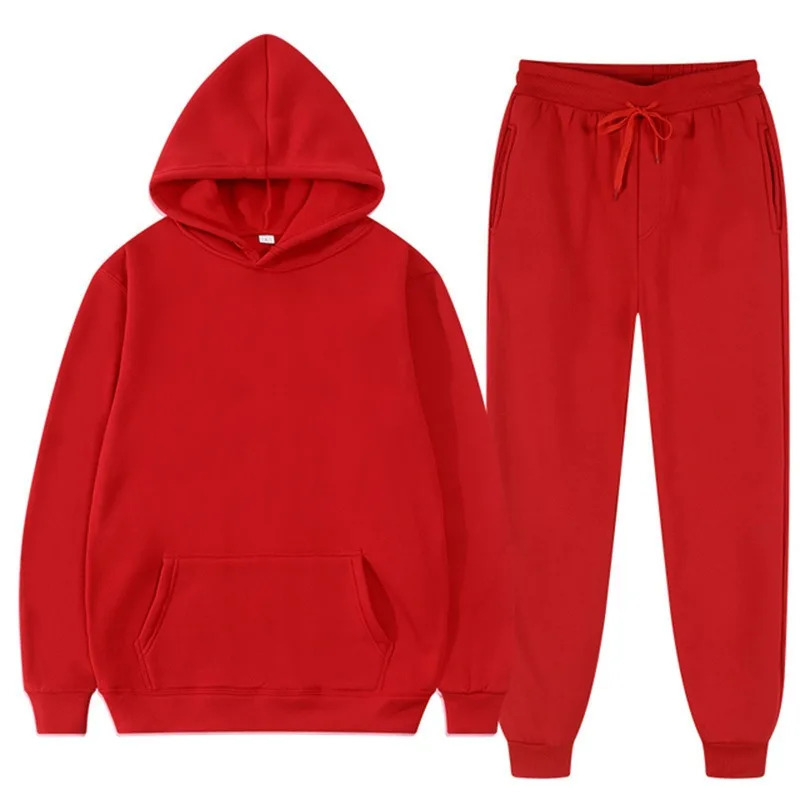 Running Gear Woman - Men Tracksuit 2 Pieces Sets Hooded